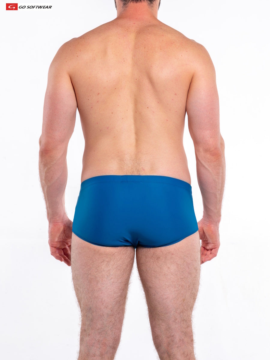 Go Softwear 4520 Men's Napoli Posing Swim Trunk - Deep Water Blue