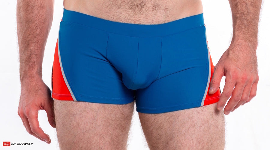 Go Softwear 4562 Men's Napoli Sq-Cut Swimsuit - Deep Water Blue