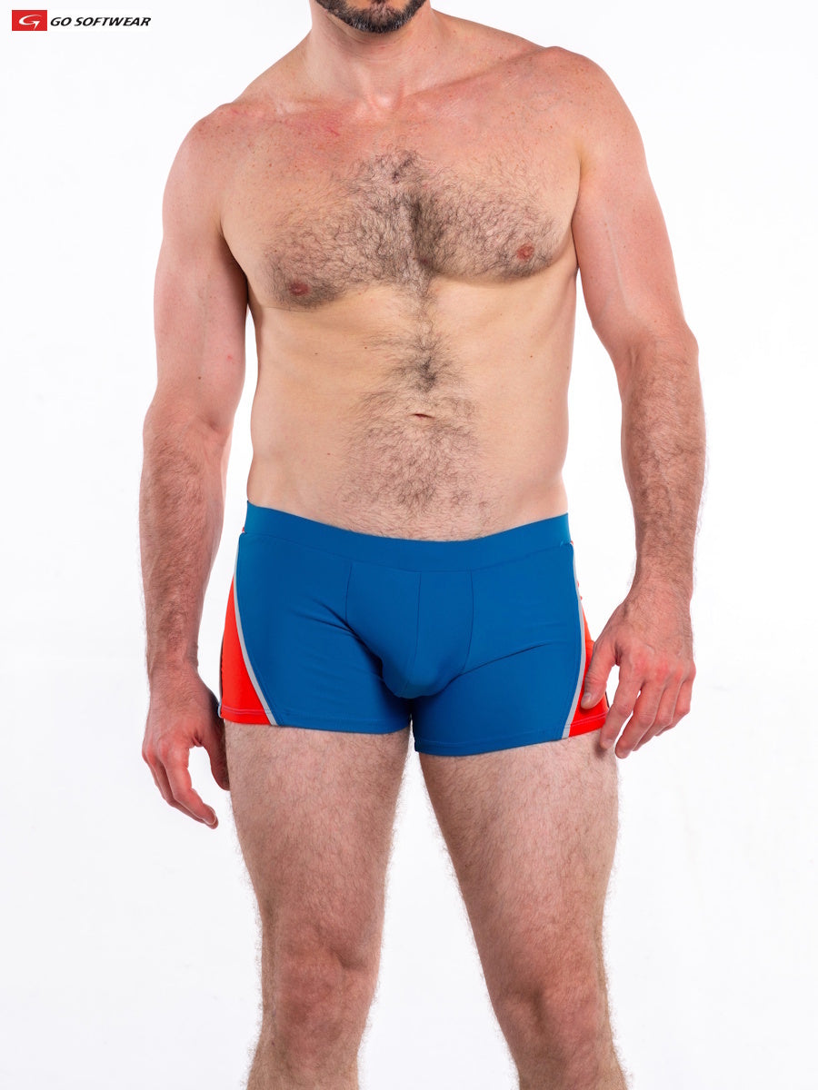 Go Softwear 4562 Men's Napoli Sq-Cut Swimsuit - Deep Water Blue