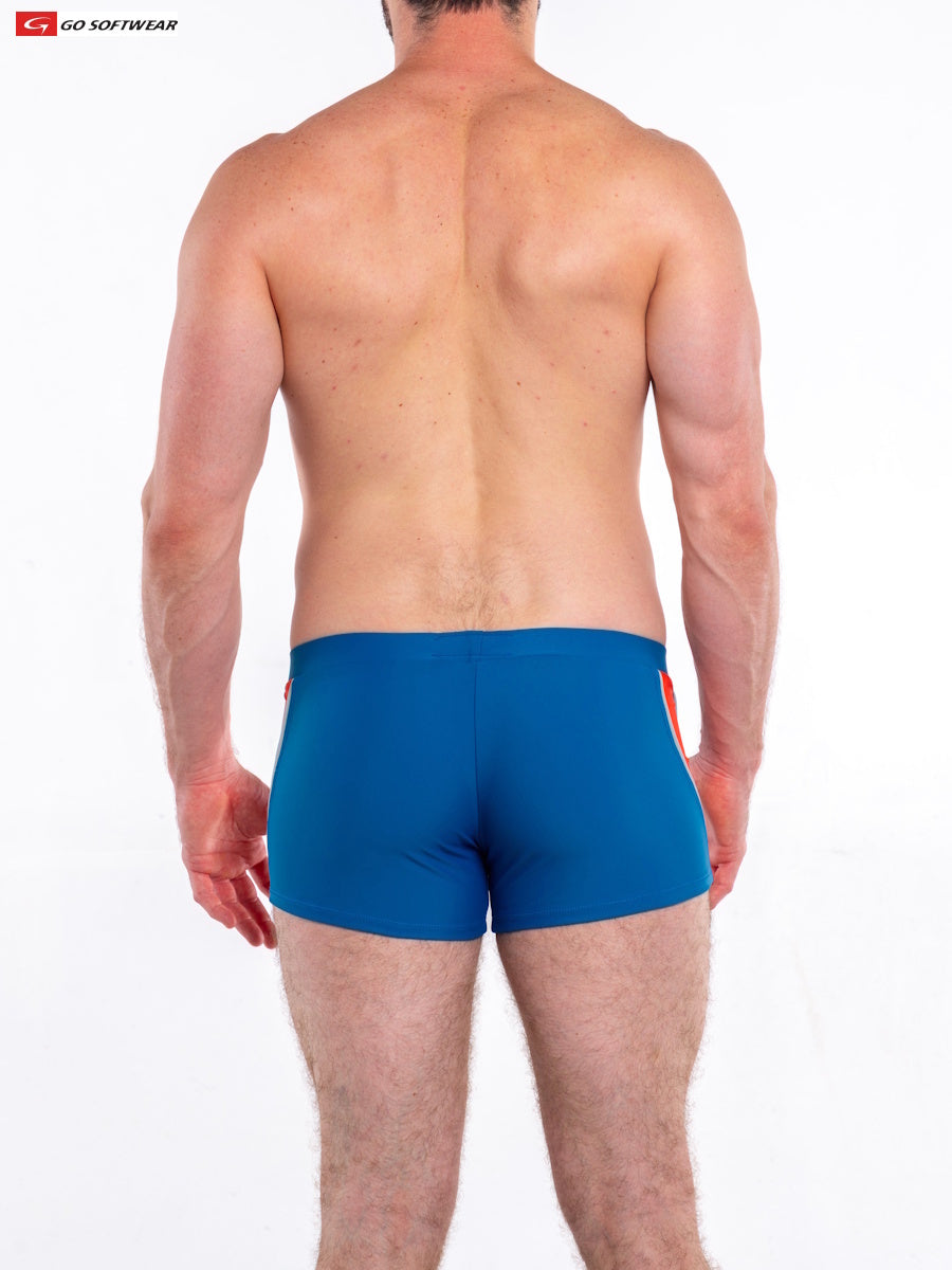 Go Softwear 4562 Men's Napoli Sq-Cut Swimsuit - Deep Water Blue