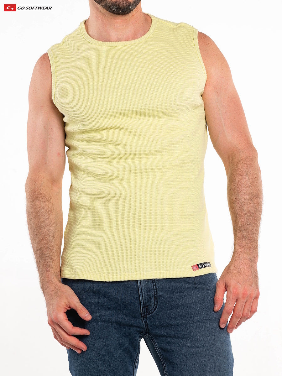Go Softwear 4631 Men's So Cal Sleeveless Tee - Lemon Grass