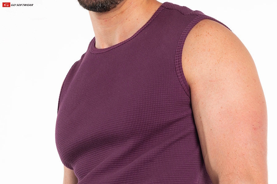 Go Softwear 4631 Men's So Cal Sleeveless Tee - Plum Wine
