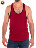 AMERICAN JOCK 8827 Men's Gym Tank Top - Crimson