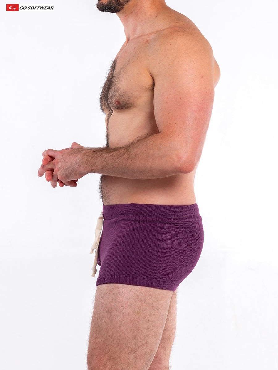 Go Softwear 4624 Men's So Cal 8" Lounge Short - Plum Wine