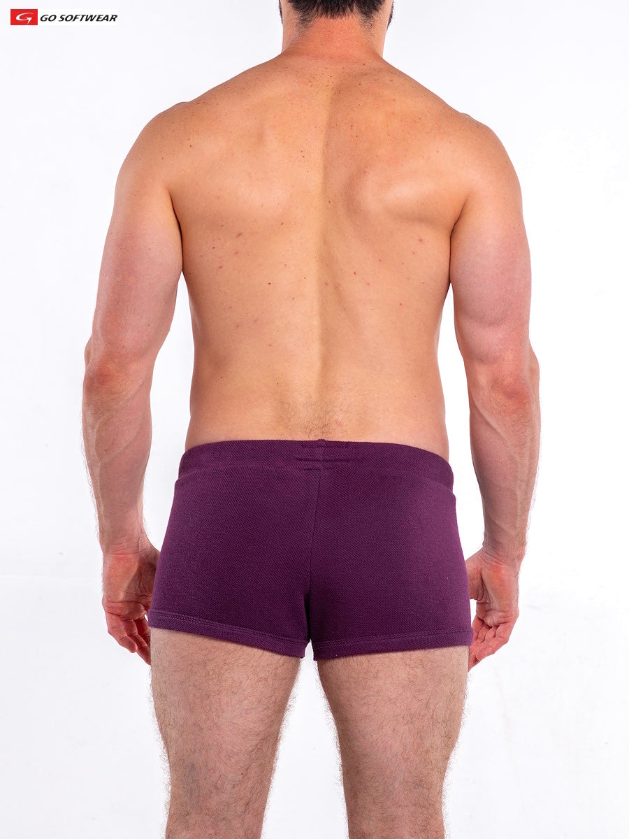 Go Softwear 4624 Men's So Cal 8" Lounge Short - Plum Wine
