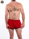 AMERICAN JOCK 8833 Men's Gym Jogging Short with Liner - Cardinal
