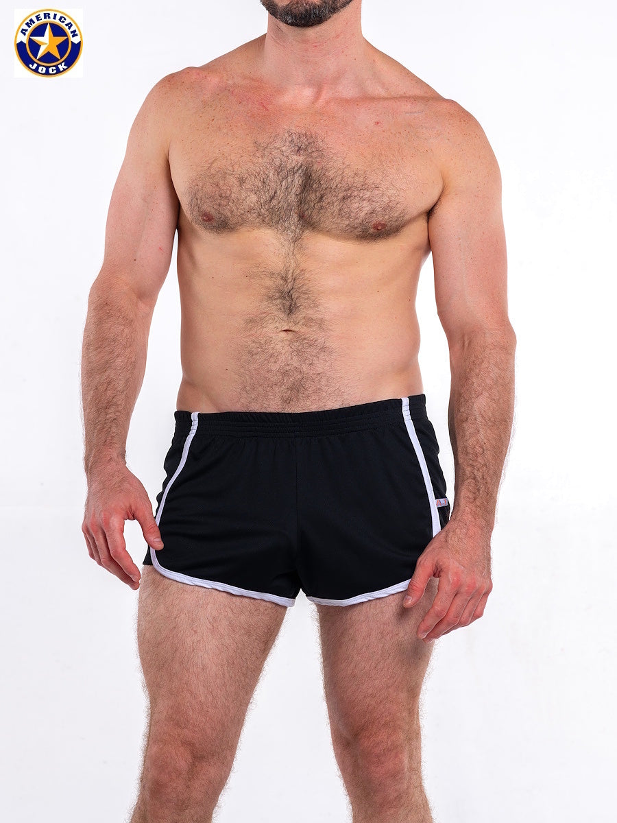 AMERICAN JOCK 8114 Men's Basics 8" Short - Black/White