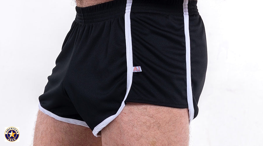 AMERICAN JOCK 8114 Men's Basics 8" Short - Black/White