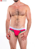 Go Softwear 4601 Men's Cal. Contour Pouch Bikini - Fandango Pink/Deep Mint