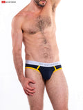 Go Softwear 4601 Men's Cal. Contour Pouch Bikini - Navy/Yellow