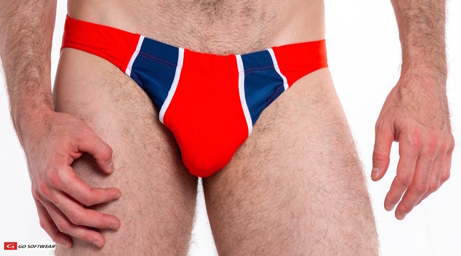 Go Softwear 4502 Men's Napoli 'Buns' Bikini Swim - Golden Poppy