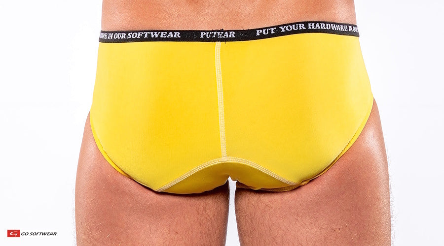 Go Softwear 9501 Men's Skins Hip Brief - Blazin Yellow