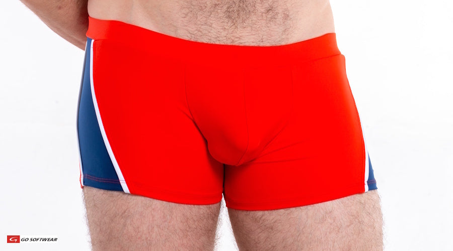 Go Softwear 4562 Men's Napoli Sq-Cut Swimsuit - Golden Poppy