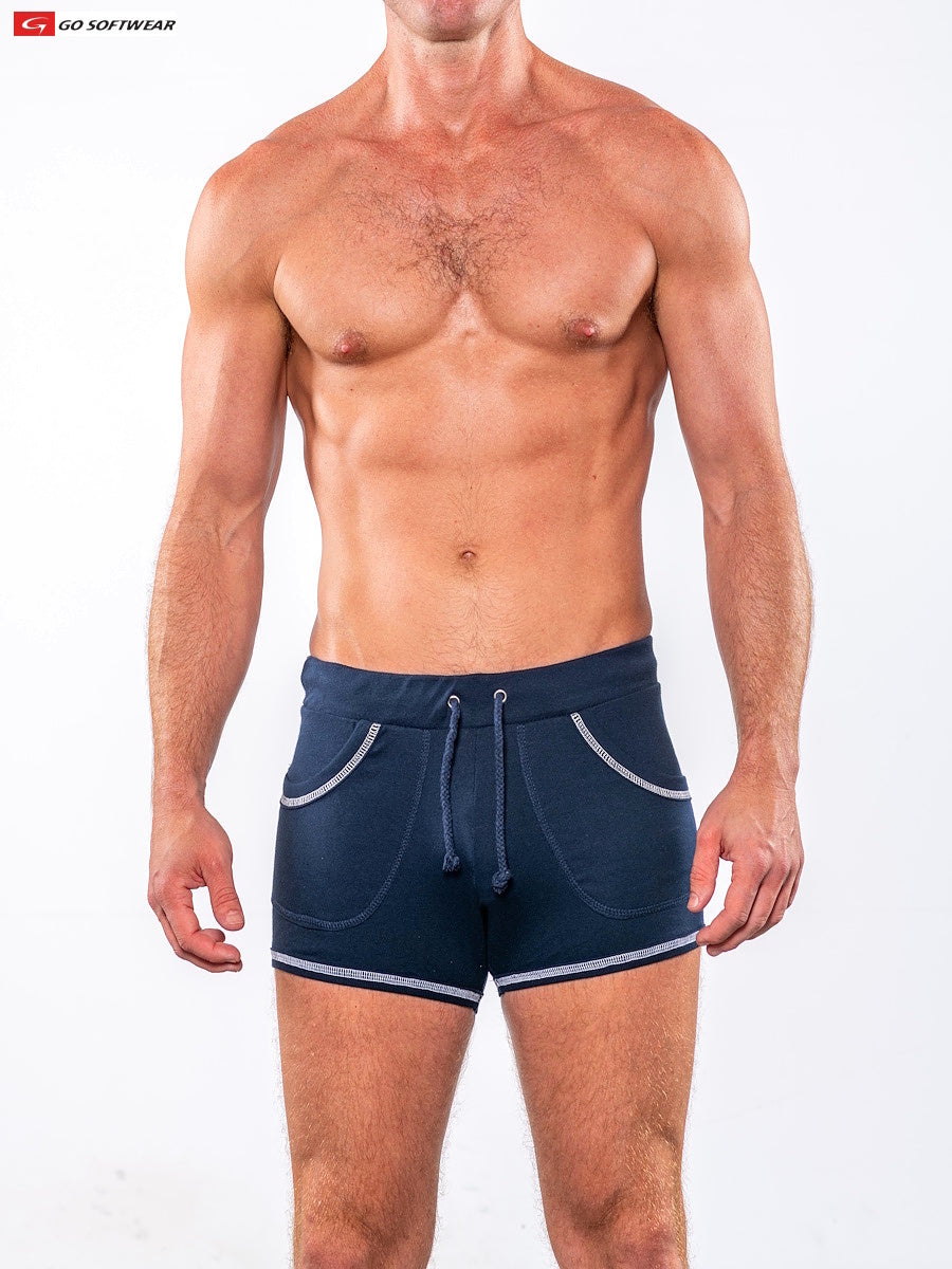 Go Softwear 4641 Men's 9" Sport Short w/Pockets - Navy