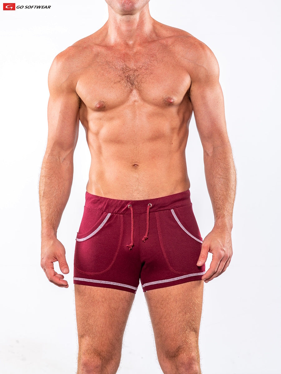 Go Softwear 4641 Men's 9" Sport Short w/Pockets - Cardinal