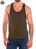 AMERICAN JOCK 8827 Men's Gym Tank Top - Bronze Green