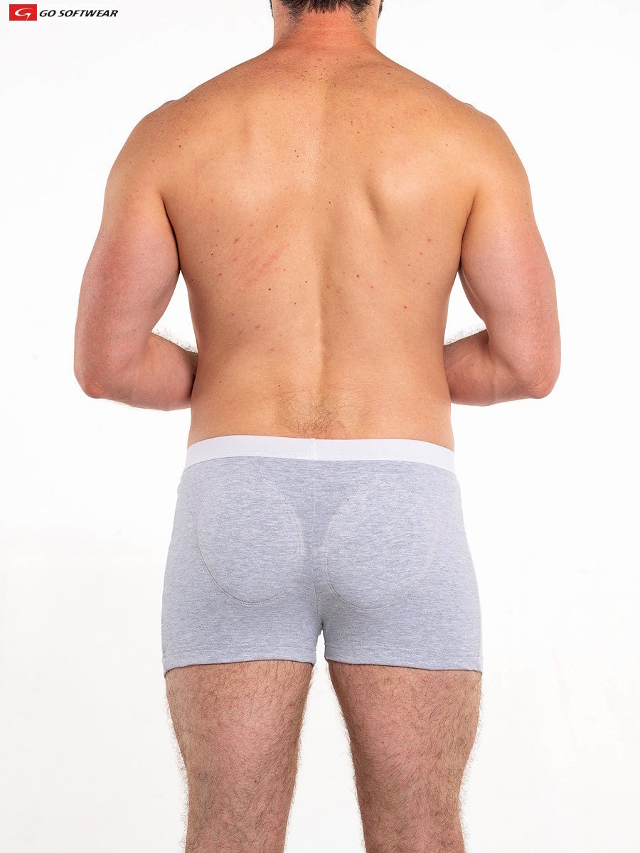 Go Softwear 2013 Men's Original Padded Butt Boxer Brief - Heather Grey