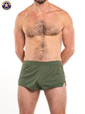 AMERICAN JOCK 8316 Men's Ultra Running Short - Olive