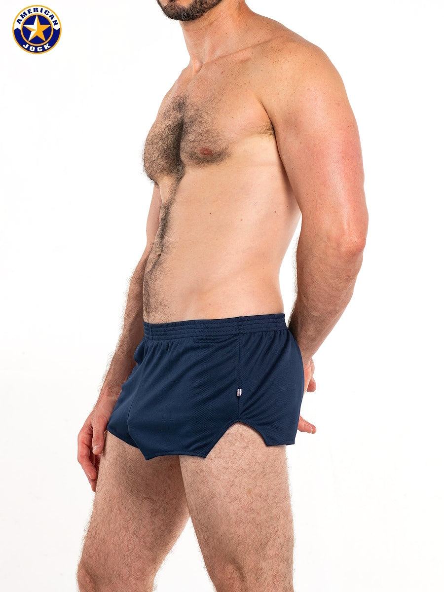 AMERICAN JOCK 8316 Men's Ultra Running Short - Navy