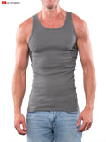 Go Softwear 4615 Men's Rib Tank Top - Charcoal