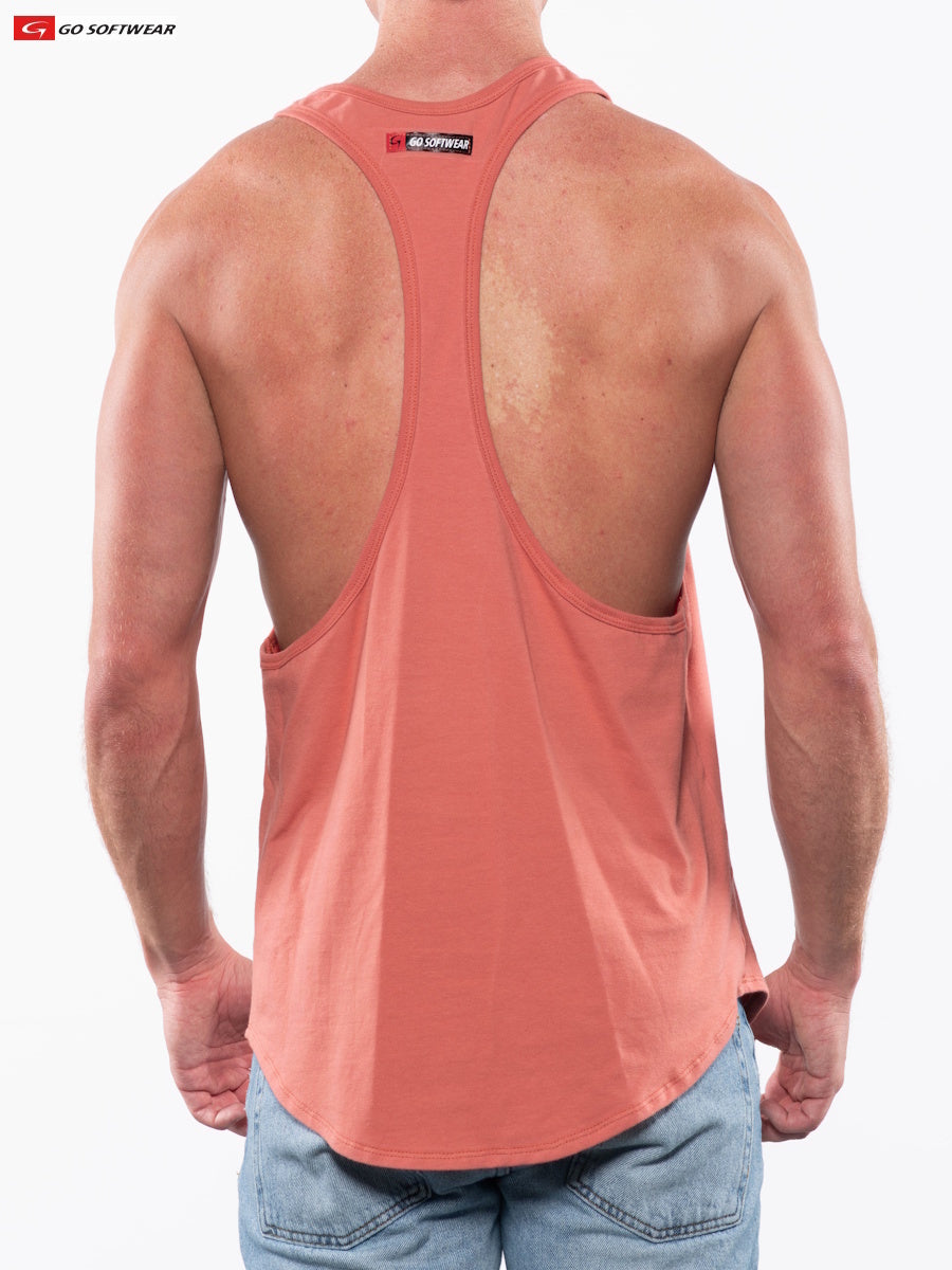Go Softwear 4695 Men's Laguna Y-Back Muscle Tank - Coral Sand