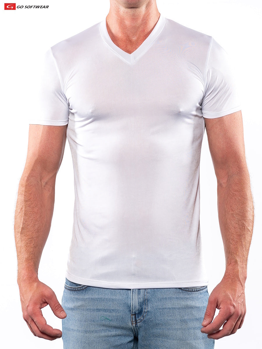 Go Softwear 9507 Men's Skins V-Tee - White