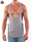 AMERICAN JOCK 8027 Men's Gym Bodybuilding String Tank - Grey