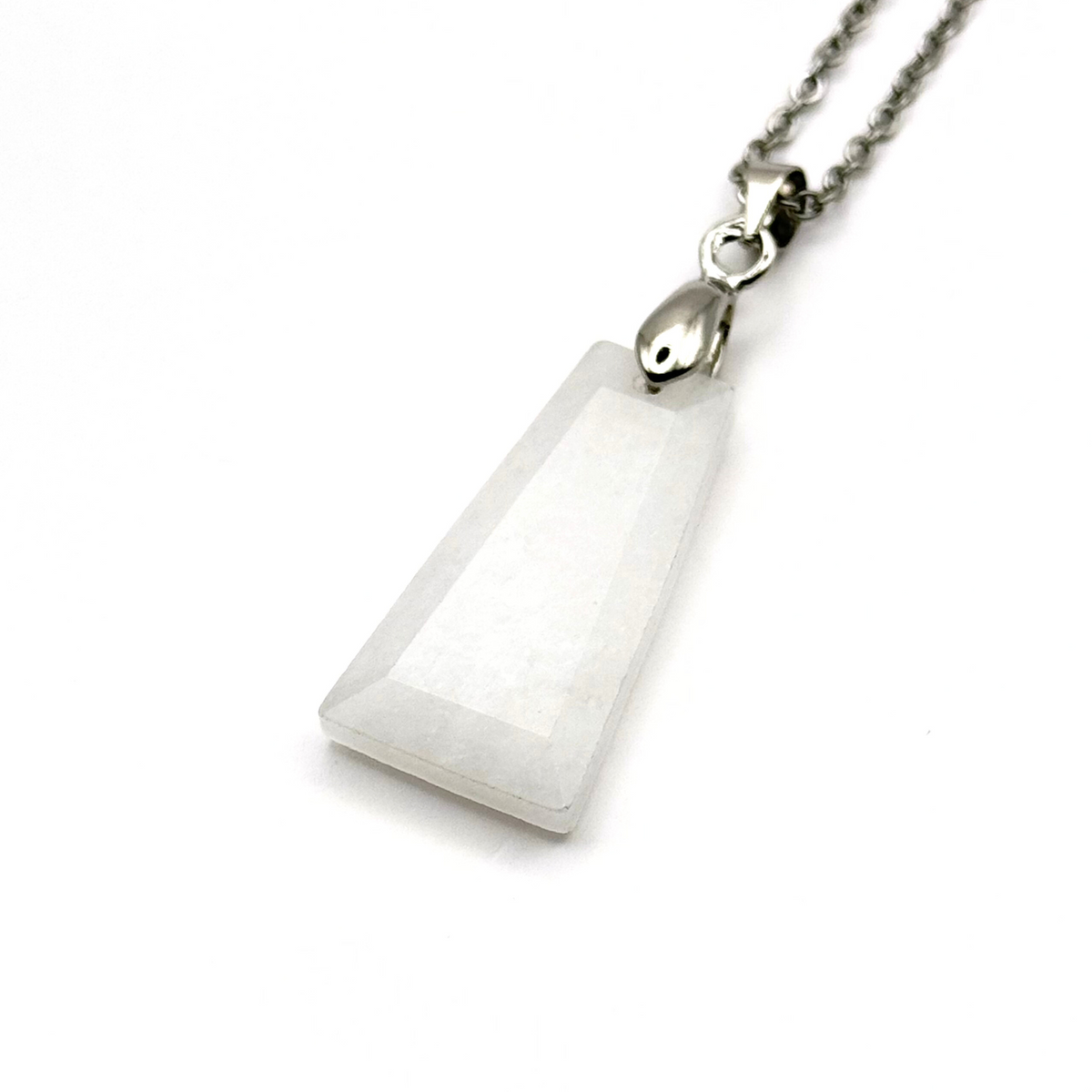 Trapezium Faceted Natural Gemstone Necklace