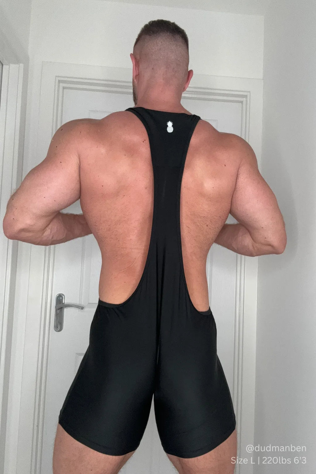 JJ Malibu Men's Athletic Wrestling Singlet Bodysuit  - Obsidian