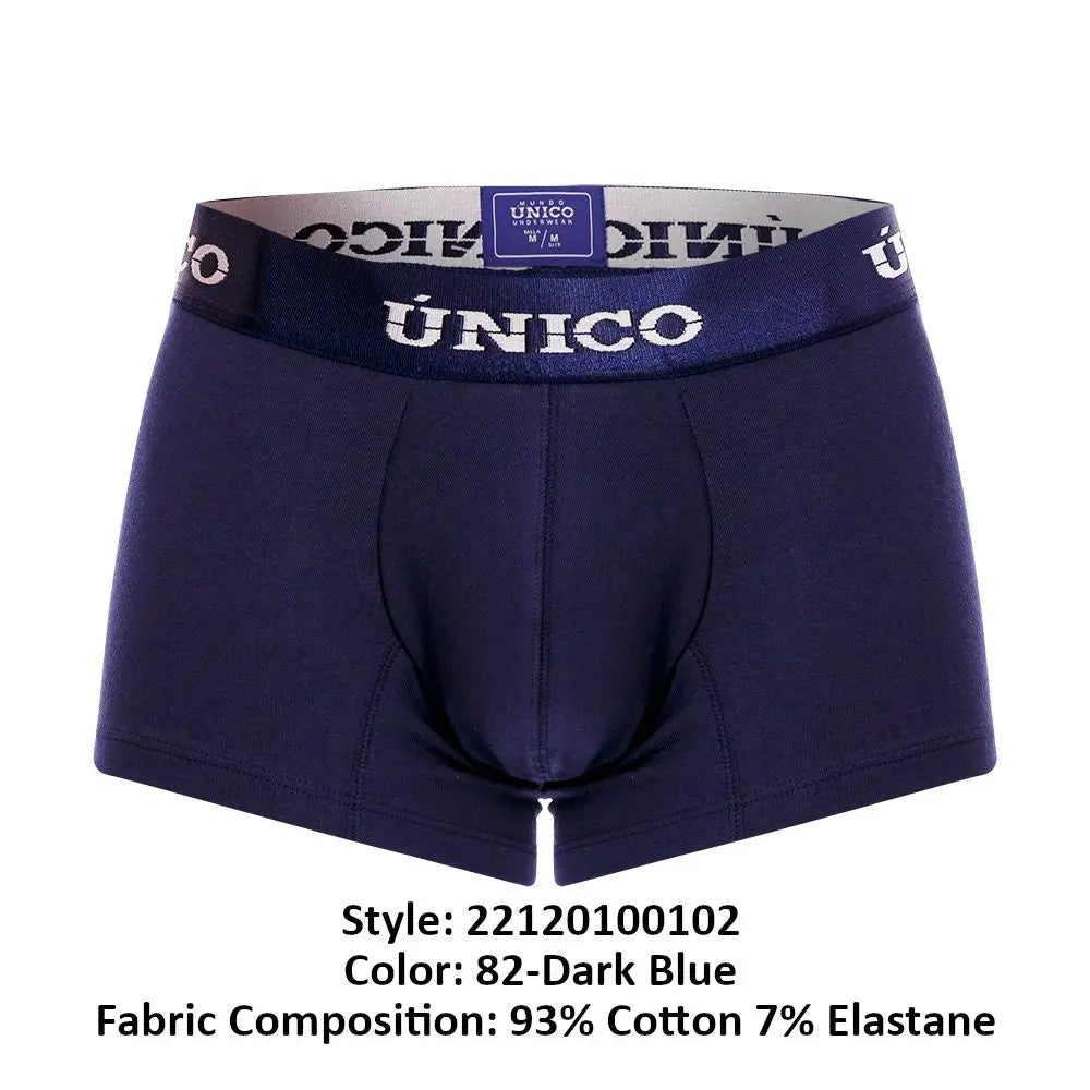 Mundo Unico Men's Underwear 22120100102 Profundo A22 Trunks Color 82-Dark Blue