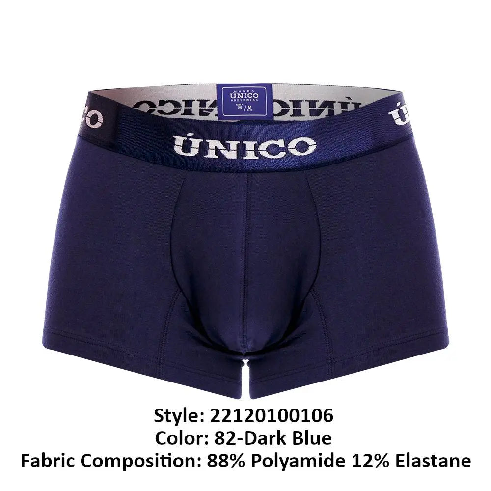 Mundo Unico Men's Underwear 22120100106 Profundo M22 Trunks Color 82-Dark Blue