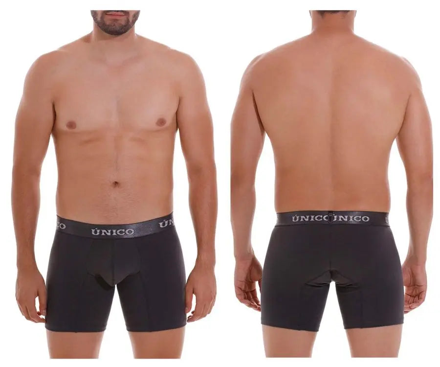 Mundo Unico Men's Underwear 22120100204 Asfalto A22 Boxer Briefs Color 96-Dark Gray