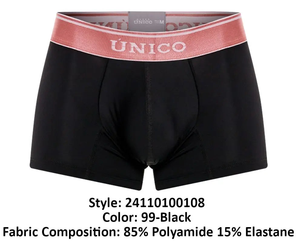 Mundo Unico 남성 속옷 24110100108 오로 로사 트렁크 팬티 색상 99-블랙