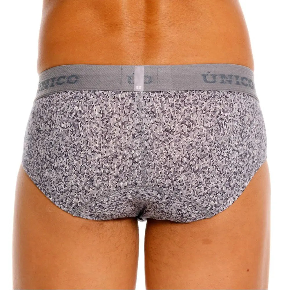 Mundo Unico Men's Underwear 26020101114 Suede Briefs Color 59-Gray