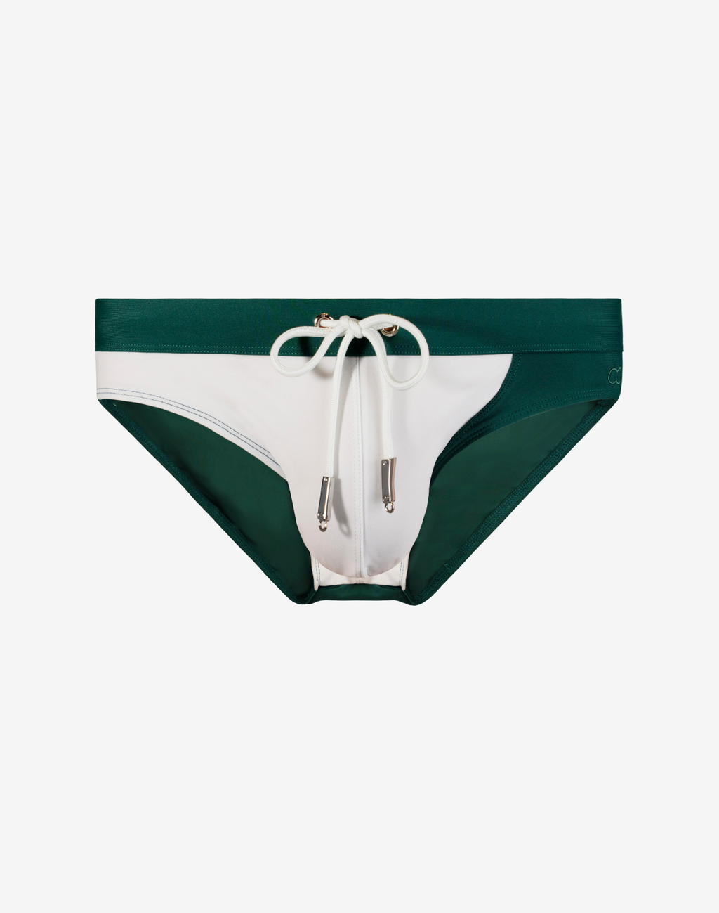 2EROS V10 Colour-Blocked Swim Brief - Calypso White/Green