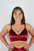 Verona Velvet Bikini Bra Berry