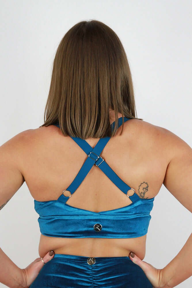 Verona Velvet Bikini Bra Teal
