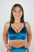 Verona Velvet Bikini Bra Teal