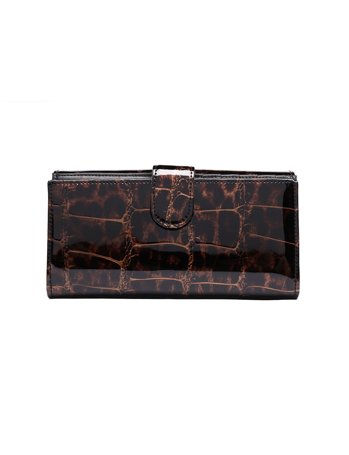 LEOPARD LARGE LEATHER RFID WALLET- WH701