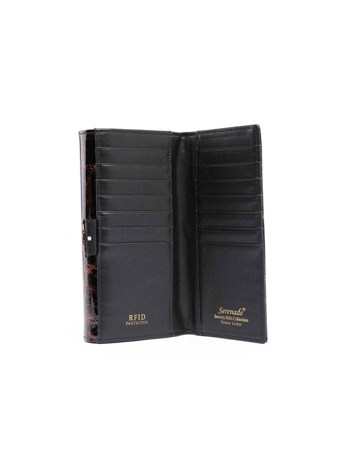 LEOPARD LARGE LEATHER RFID WALLET- WH701
