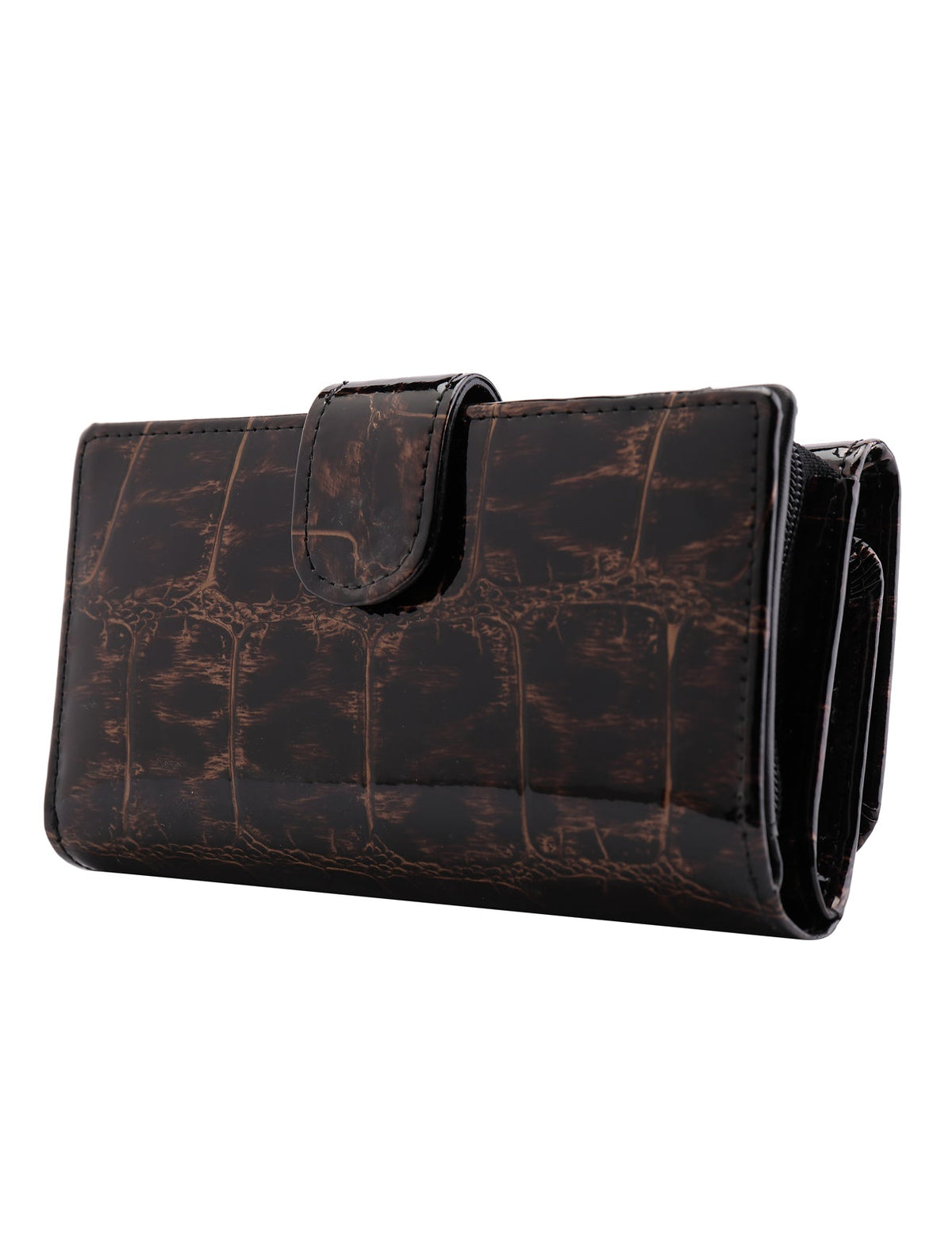 LEOPARD MED LEATHER RFID WALLET- WH702