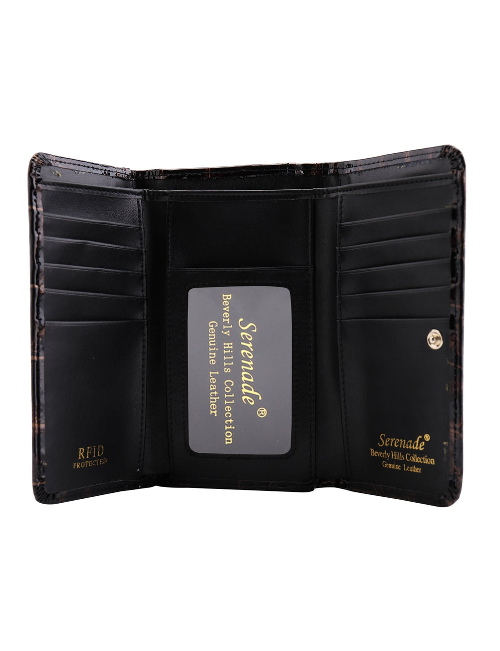 LEOPARD MED LEATHER RFID WALLET- WH702