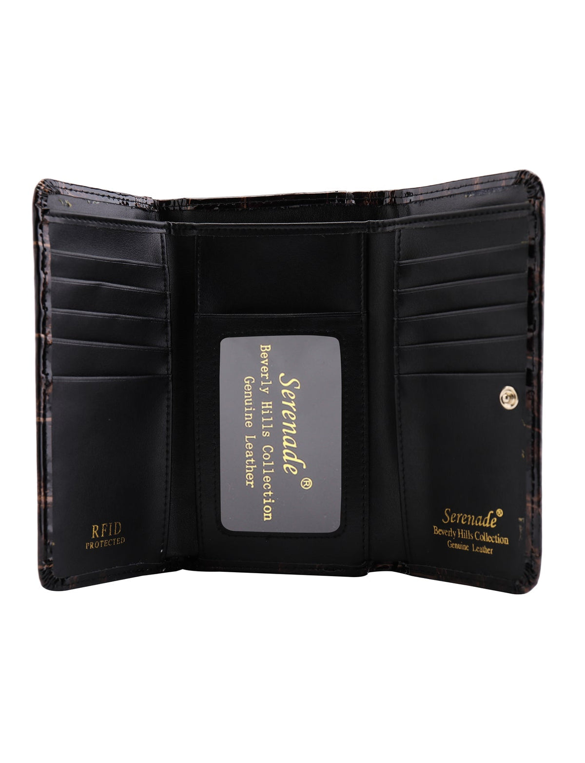 LEOPARD MED LEATHER RFID WALLET- WH702