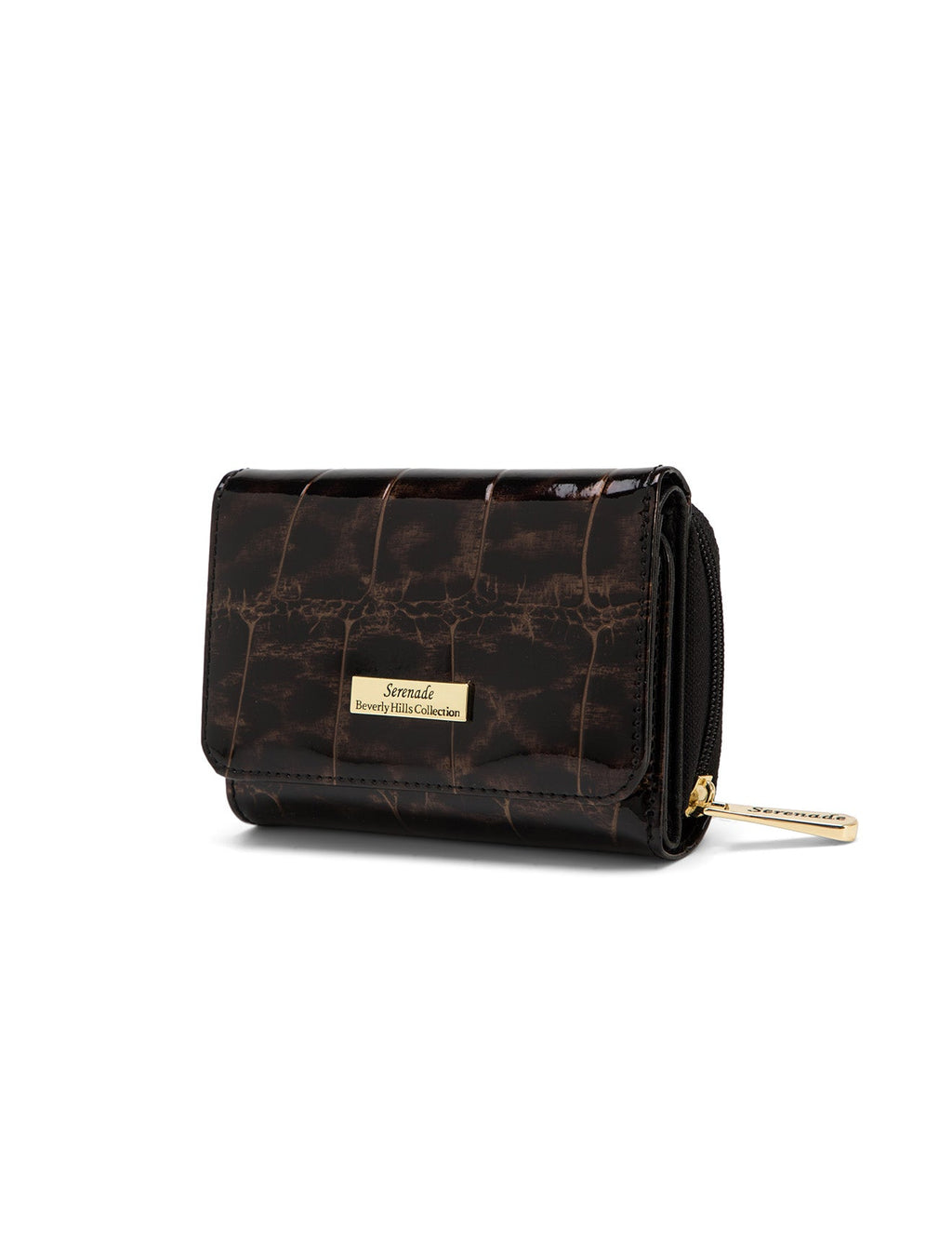 LEOPARD SMALL LEATHER RFID WALLET- WH703