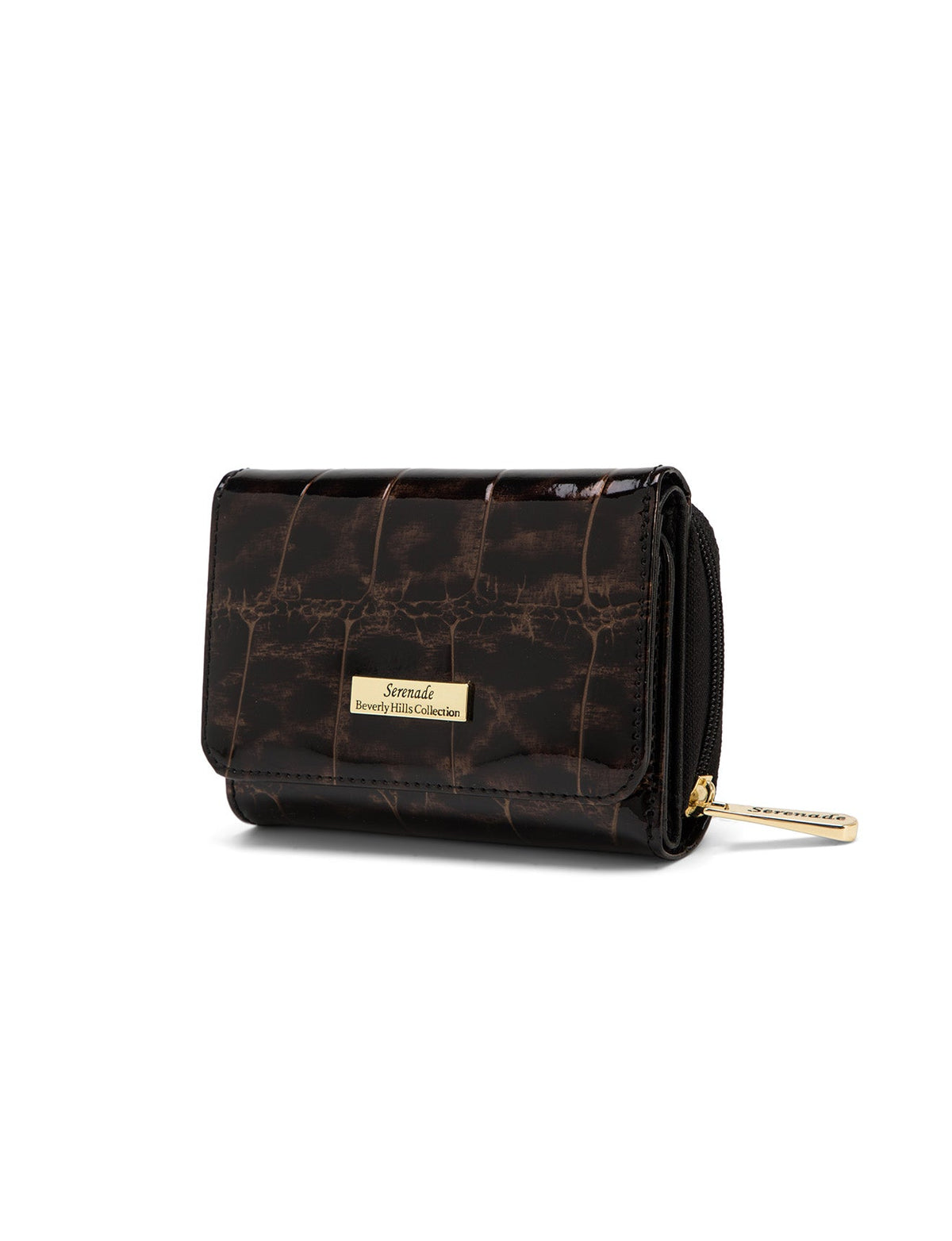 LEOPARD SMALL LEATHER RFID WALLET- WH703