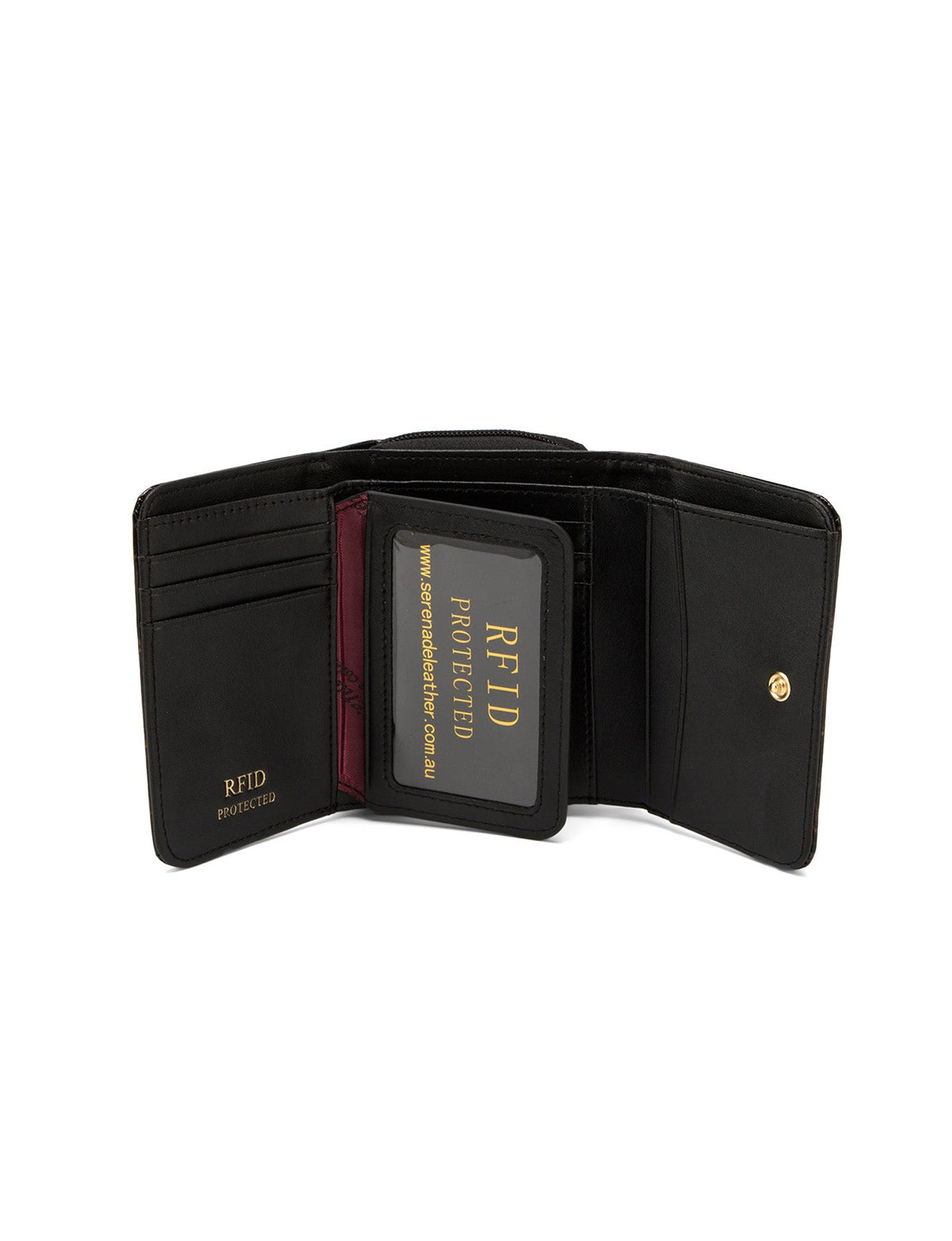 LEOPARD SMALL LEATHER RFID WALLET- WH703