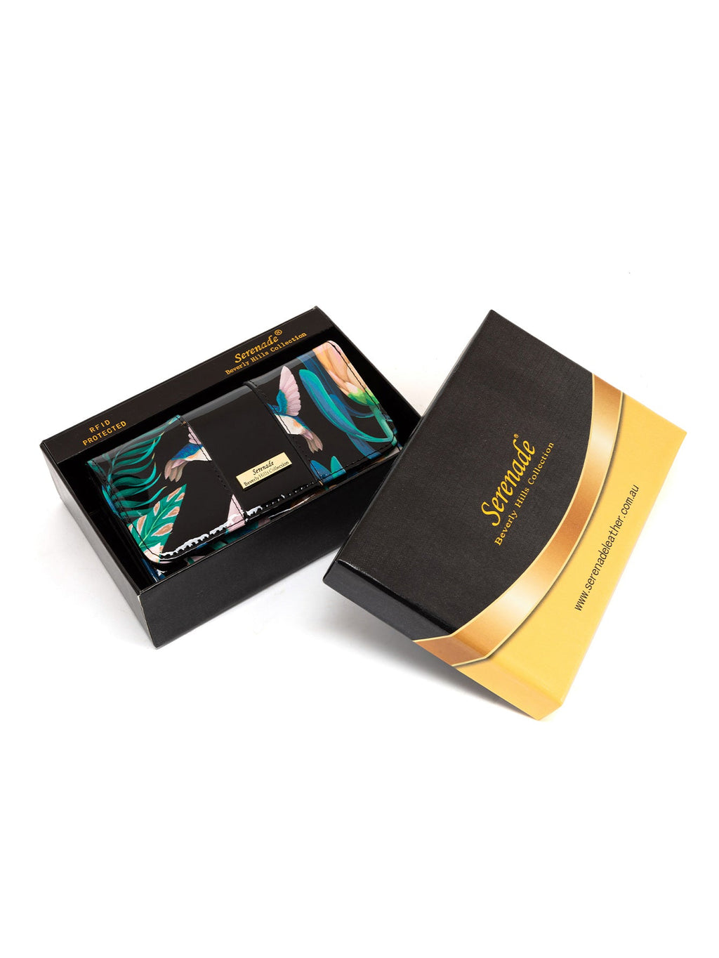 LULU PANELLED MEDIUM PATENT LEATHER WALLET WITH RFID-WSF1102A