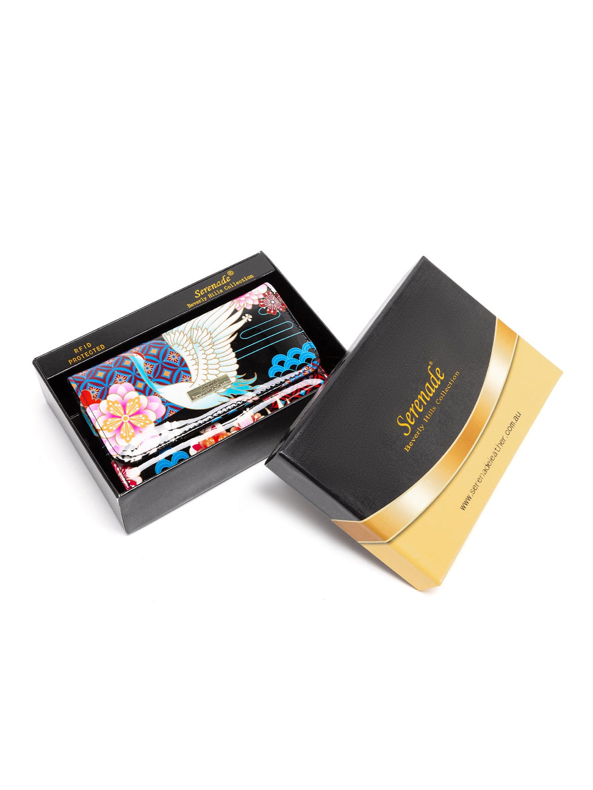 MIYUKI MEDIUM  PATENT LEATHER WALLET WITH RFID-WSF1202
