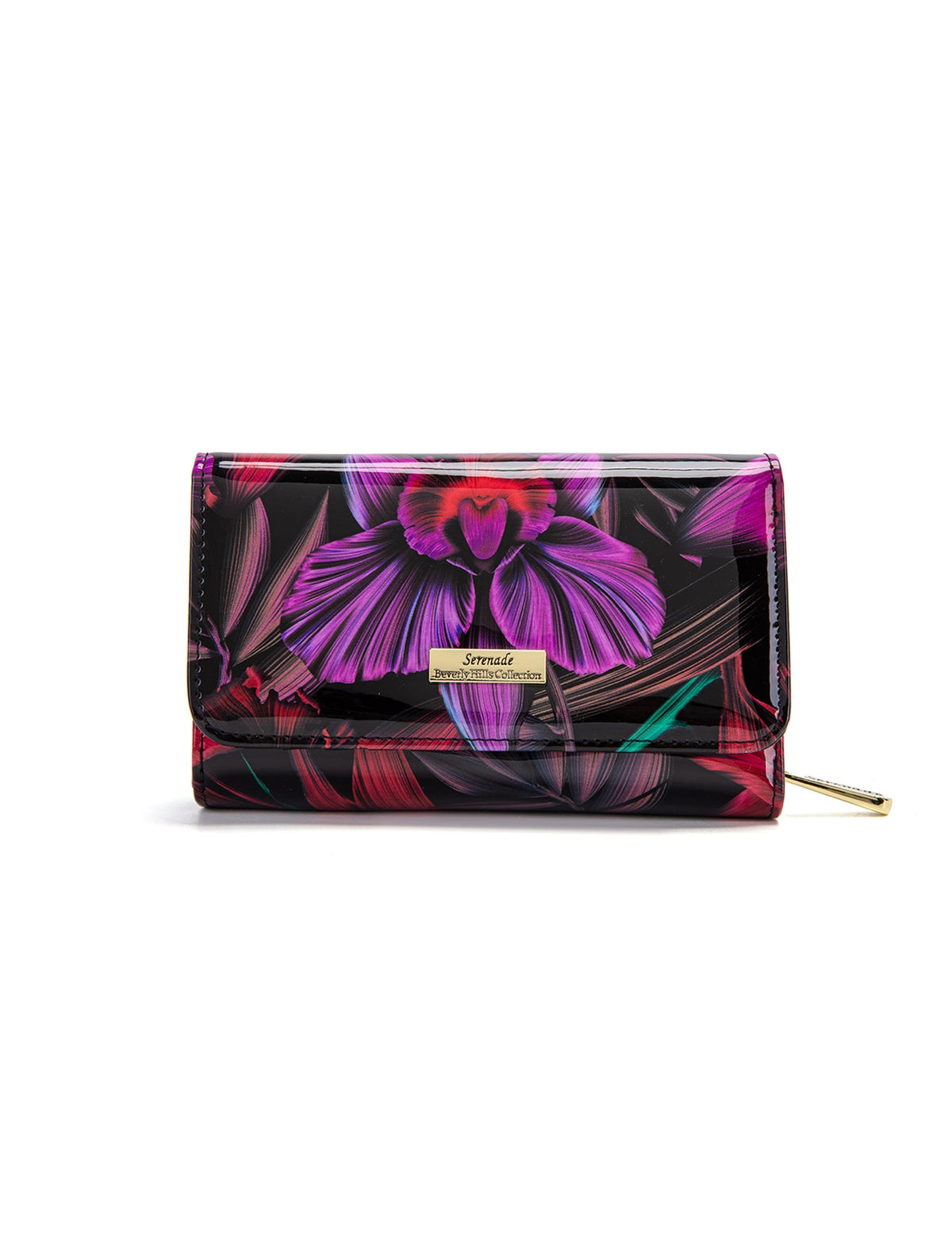 ORCHID MED LEATHER RFID WALLET- WSF1502