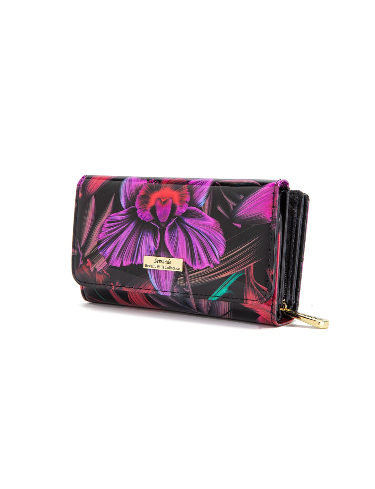 ORCHID MED LEATHER RFID WALLET- WSF1502